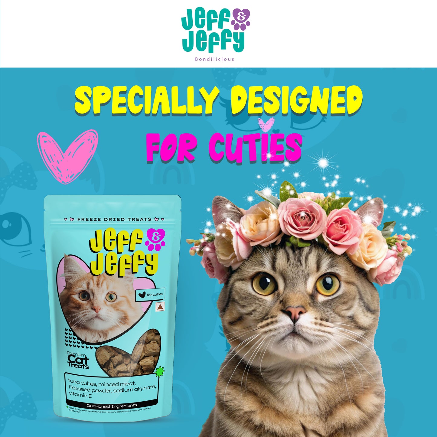 Tuna Bites Freeze-Dried Cat Treats – Made with Real Tuna Fish Meat, All Natural & Suitable for Cats of All Ages