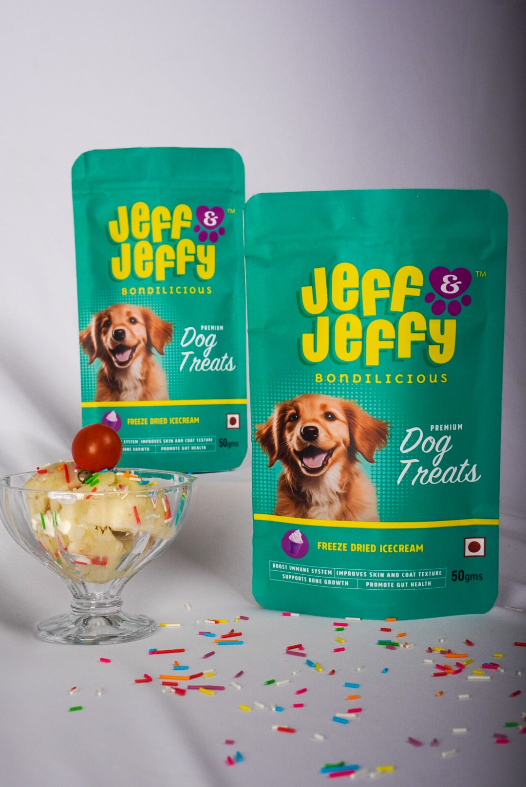 Freeze Dried Ice Cream for Dogs - Jeff & Jeffy